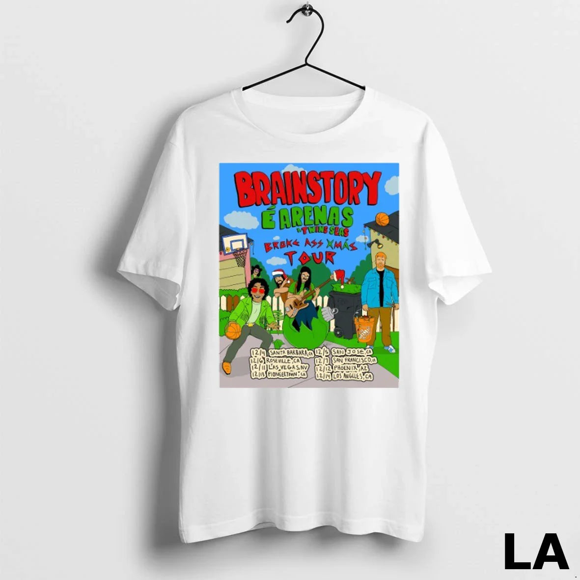 Original Brainstory And Twin Seas Broke Ass December 2025 Tee