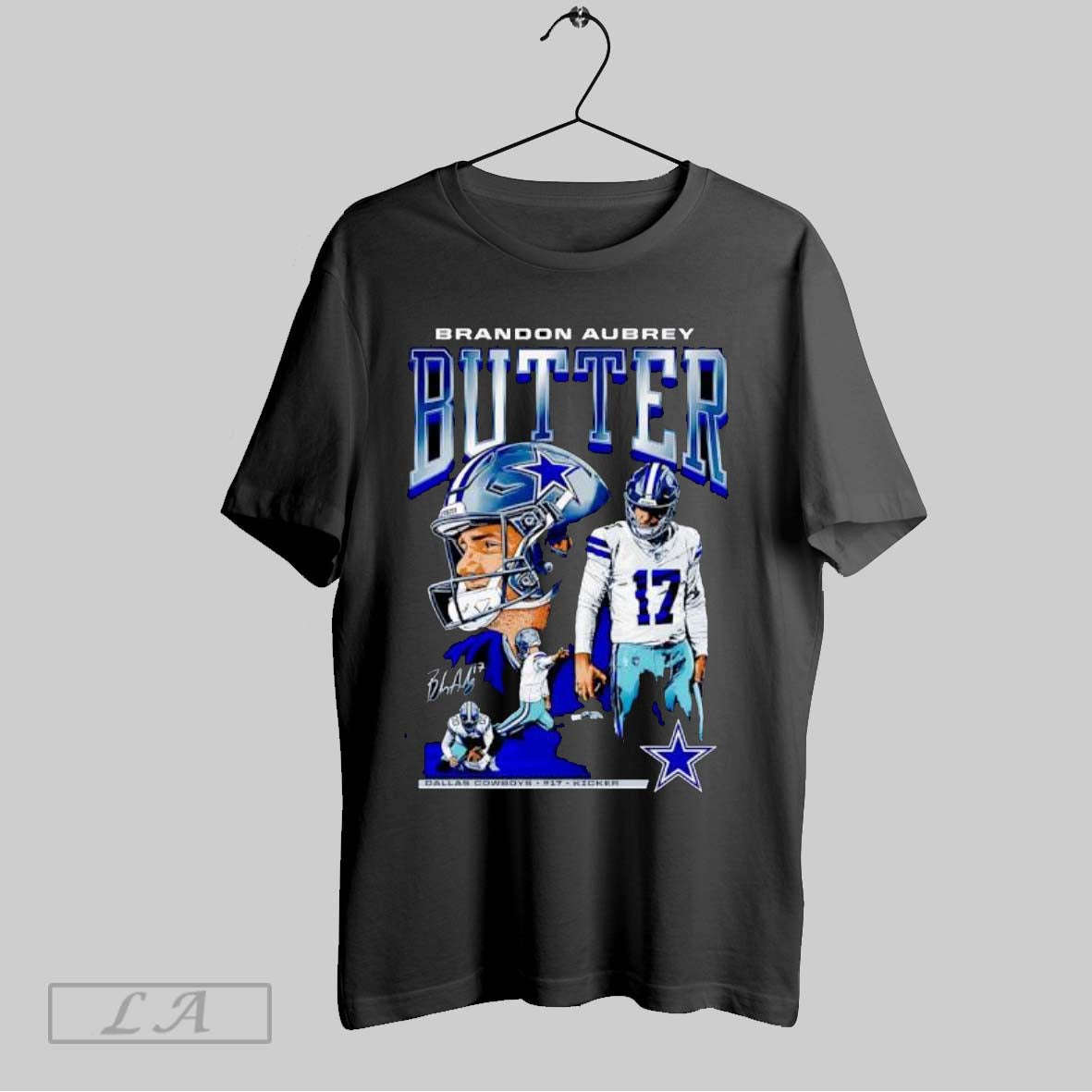 Original Brandon Aubrey 17 Kicker Butter Dallas Cowboys Hoodie