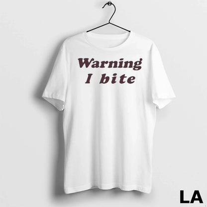 Original Brooklynnmilly Wearing Warning I Bite 2025 TShirt Exclusive