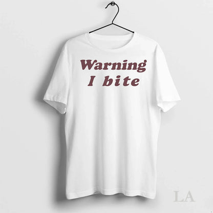Original Brooklynnmilly Wearing Warning I Bite Sweatshirt Designer Art