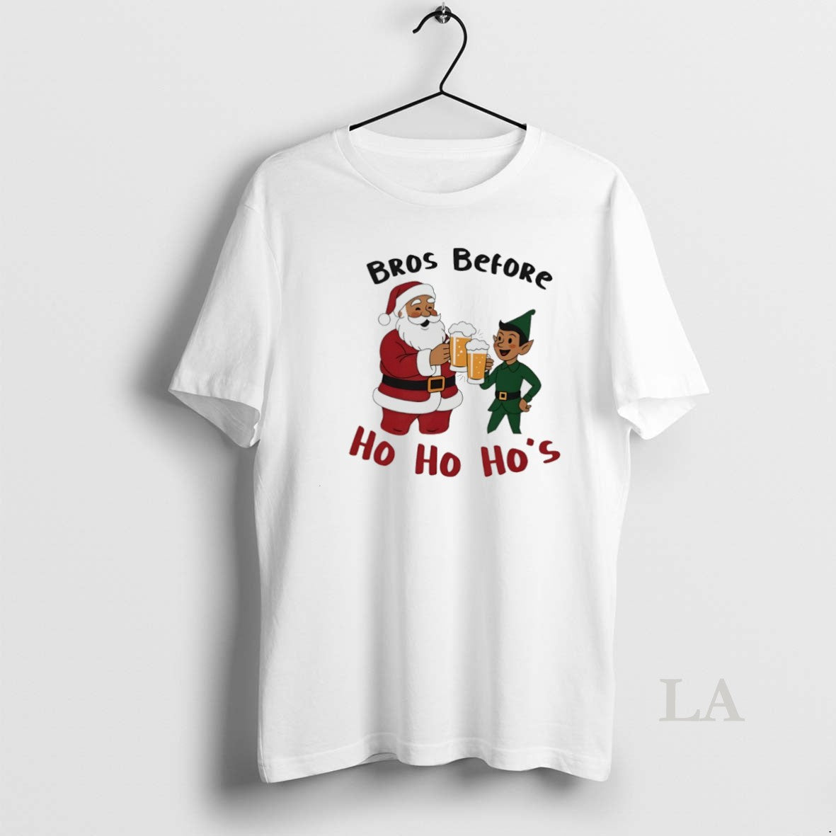 Original Bros Before Ho Ho Hos Santa And Elf Beer Sweatshirt Premium