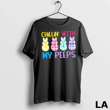Original Bunnies Chillin My Peeps Tee Retro Design