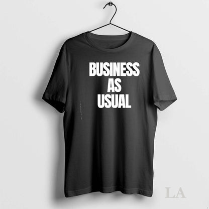 Original Business As Usual Text Hoodie Retro Collection
