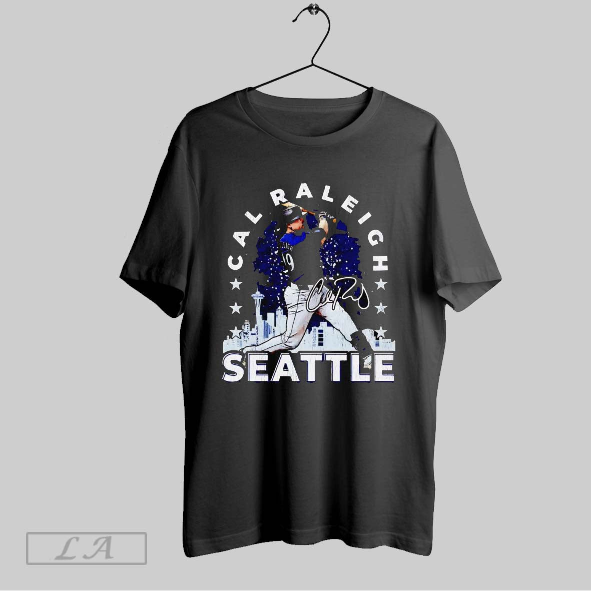 Original Cal Raleigh Seattle Skyline Swing Signature Shirt Stylish