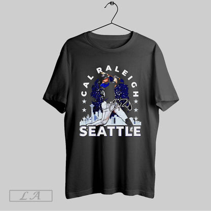Original Cal Raleigh Seattle Skyline Swing Signature Shirt Stylish