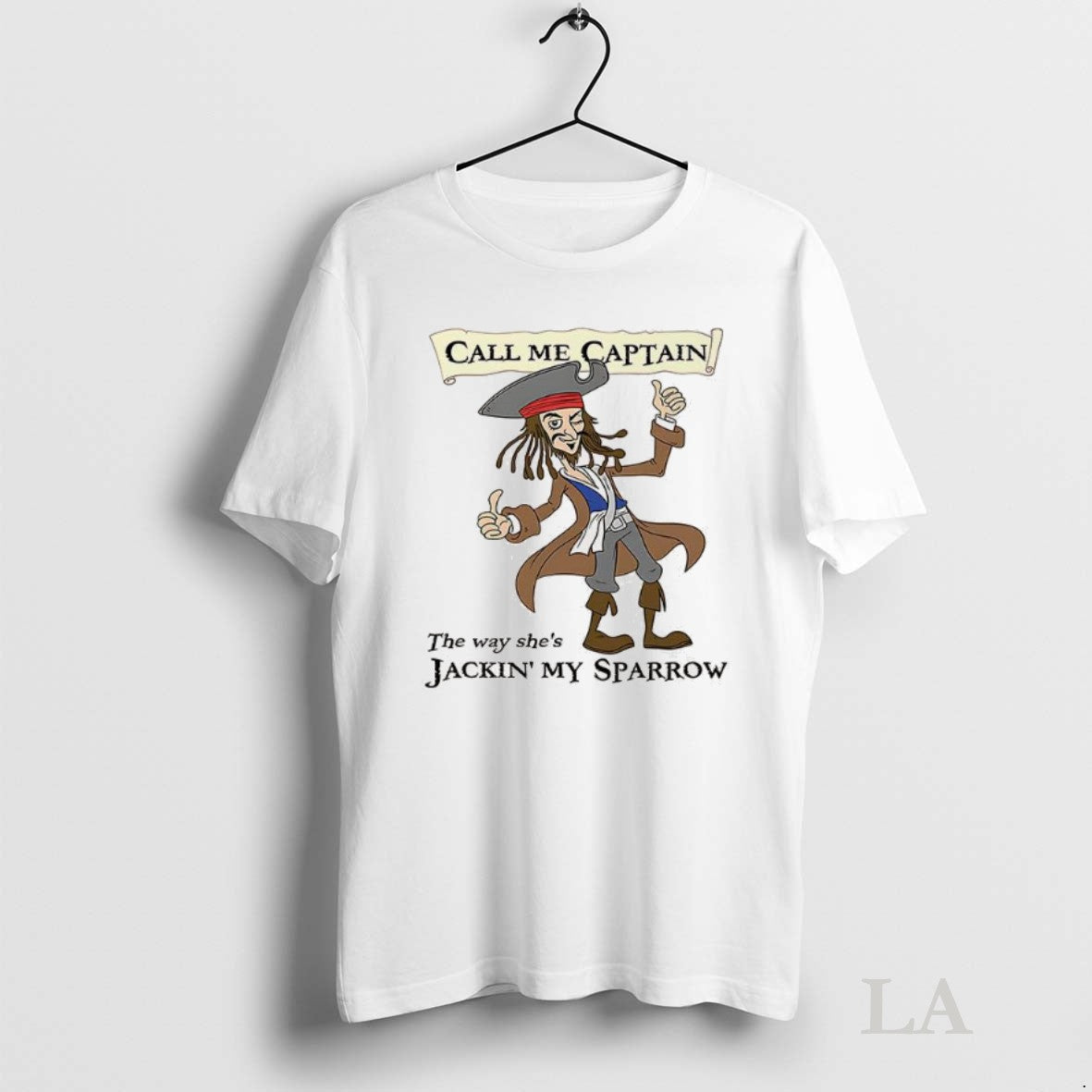 Original Call Me Captain Way Shes Jackin My Sparrow Pirates Caribbean