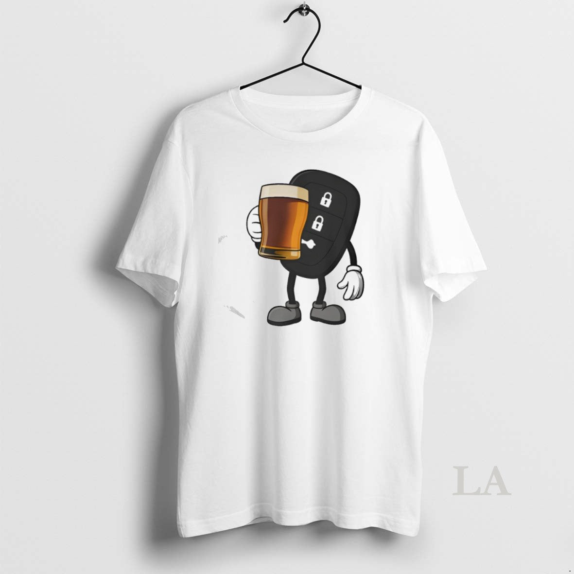 Original Car Remote Key Holding Beer Meme Shirt Elegant Apparel