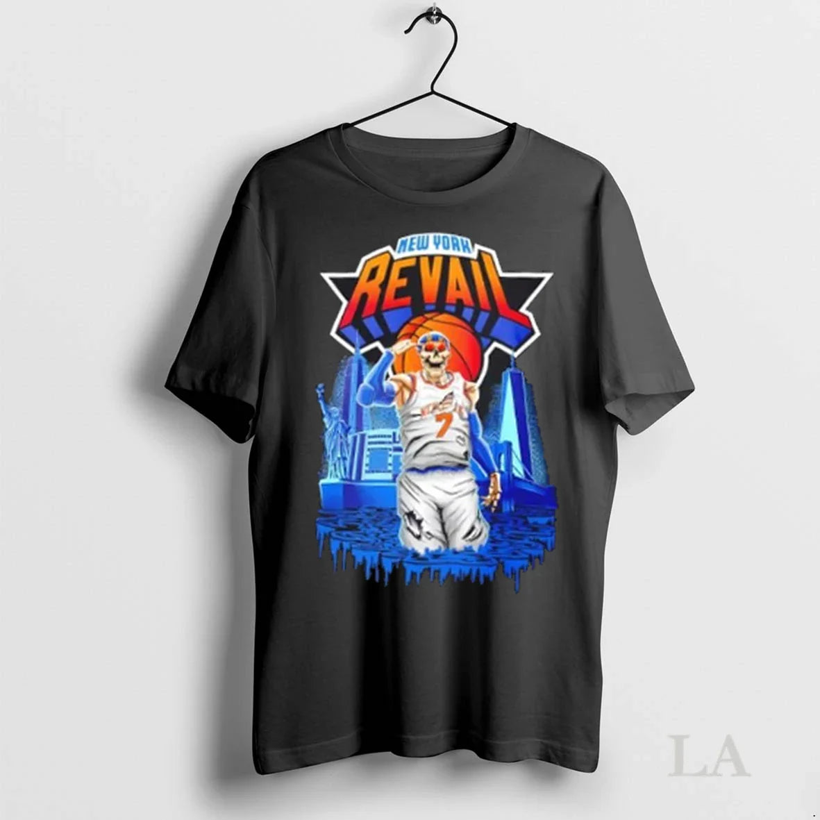 Original Carmelo Anthony New York Knicks Skeleton Halloween TShirt