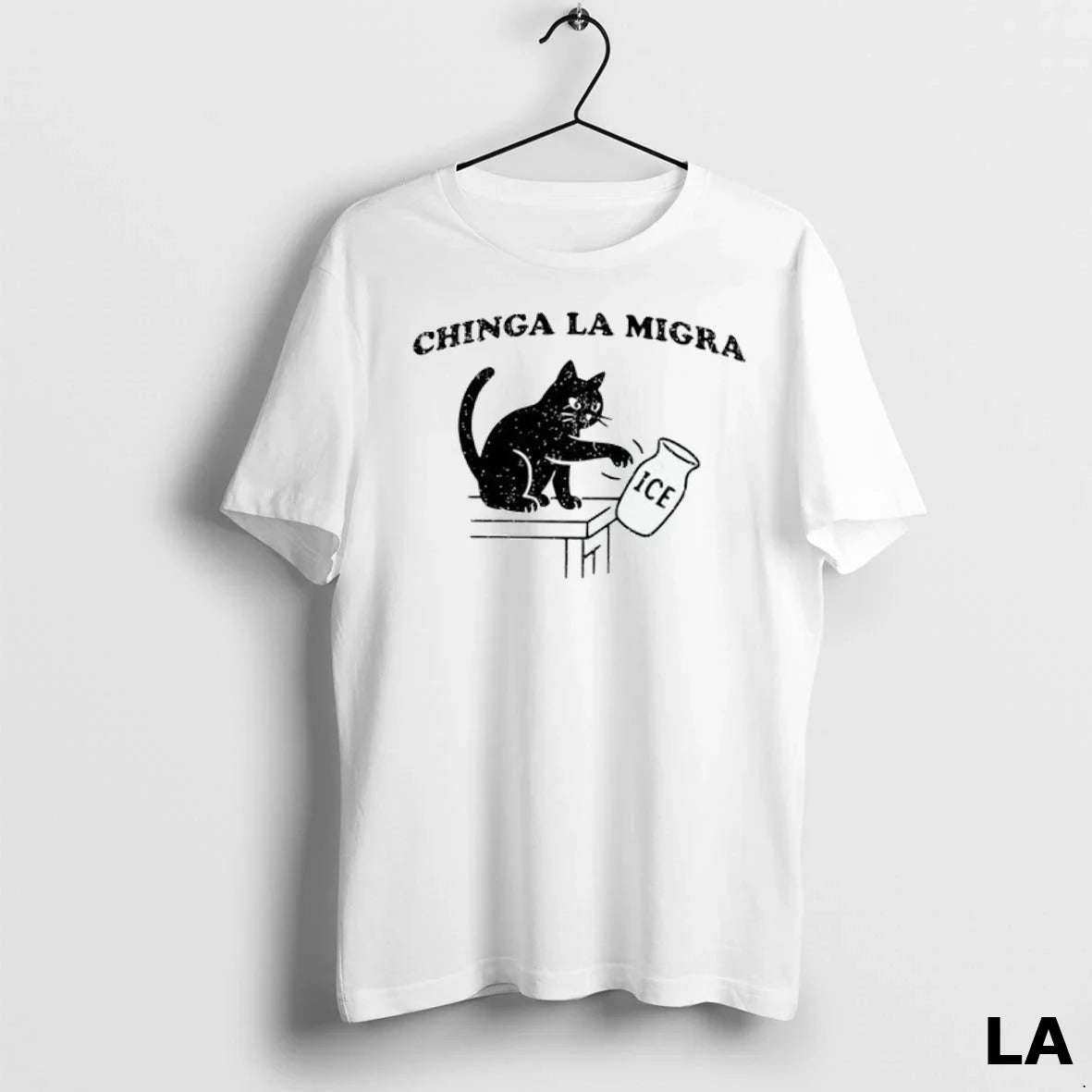 Original Cat Ice Chinga La Migra Tee Vintage Art
