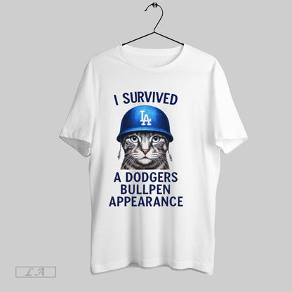 Original Cat Los Angeles Dodgers I Survived Dodgers Bullpen