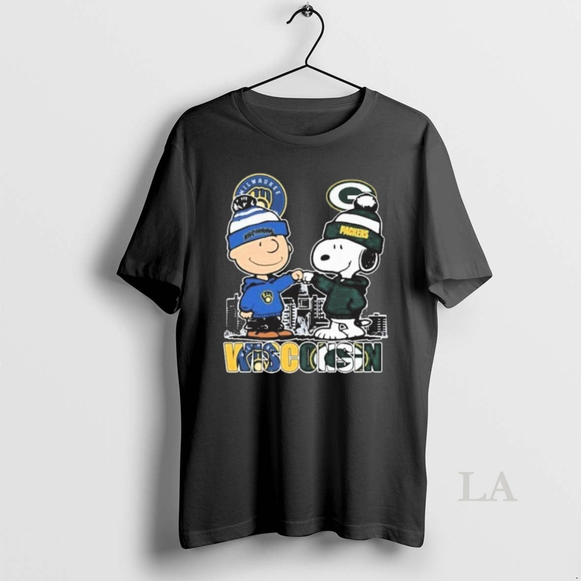 Original Charlie Brown Wisconsin Milwaukee Brewers X Snoopy Green Bay
