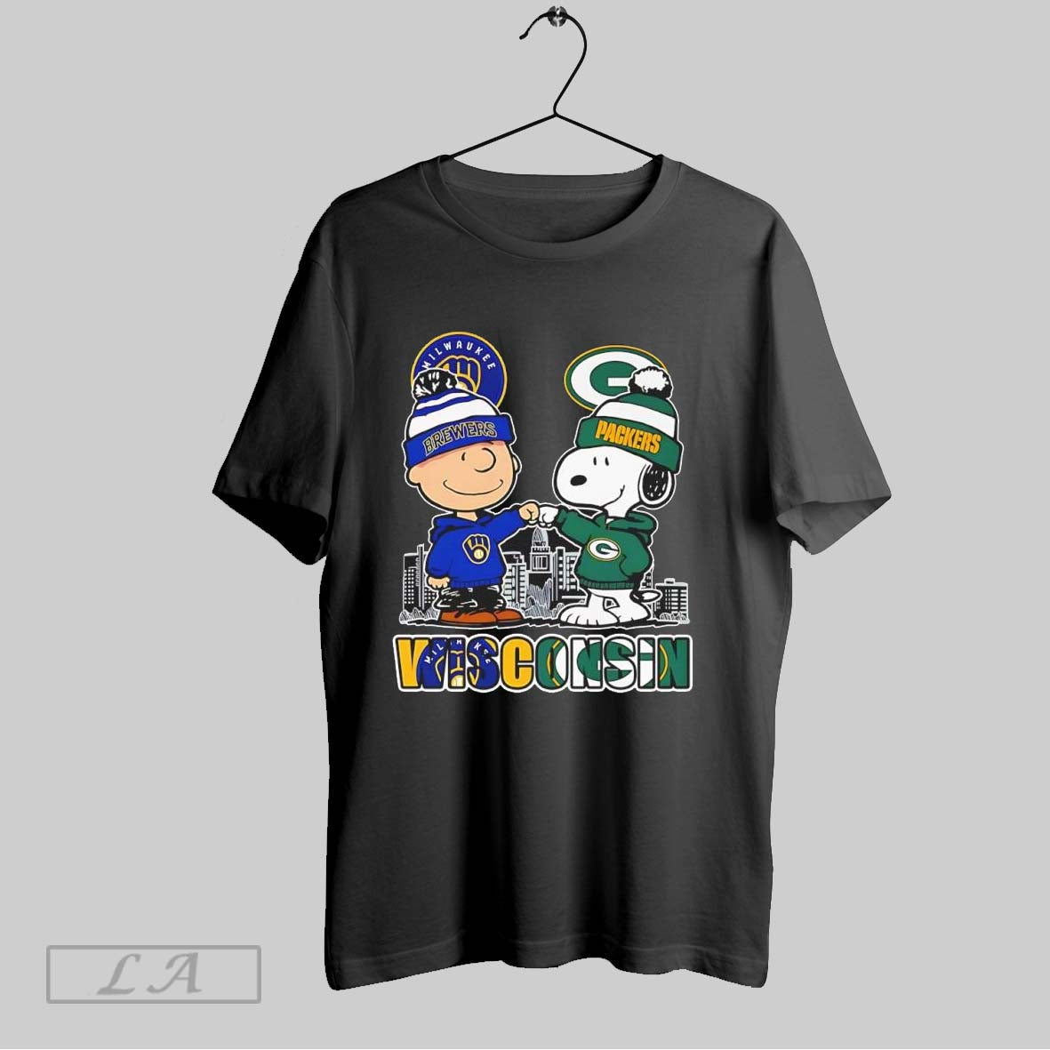 Original Charlie Brown Bump Hands Snoopy Wisconsin Milwaukee Brewers