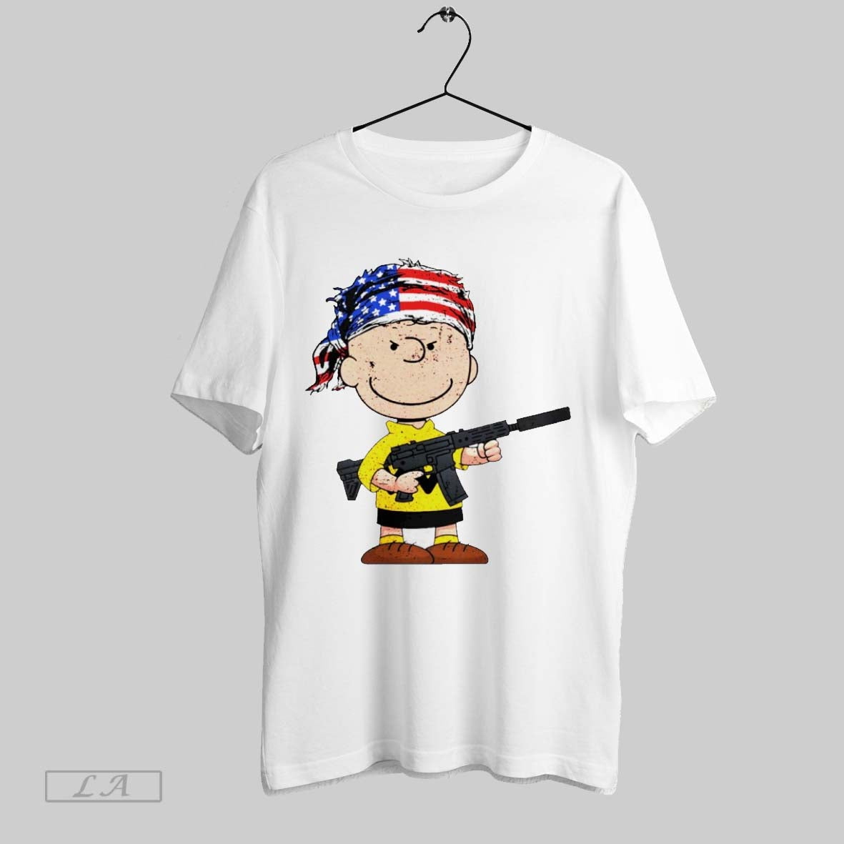 Original Charlie Brown Stars And Stripes Bandana And Rifle Hand