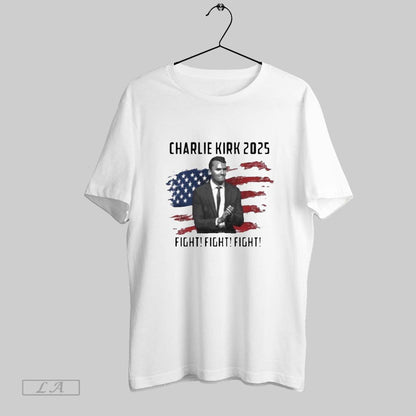 Original Charlie Kirk 2025 Fight Fight Figh Shirt Vintage Art
