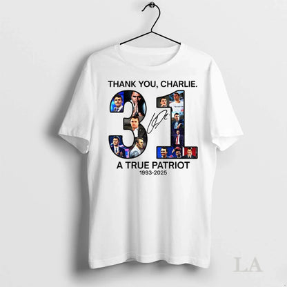 Original Charlie Kirk 31 Thank You Charlie True Patriot 1993 2025