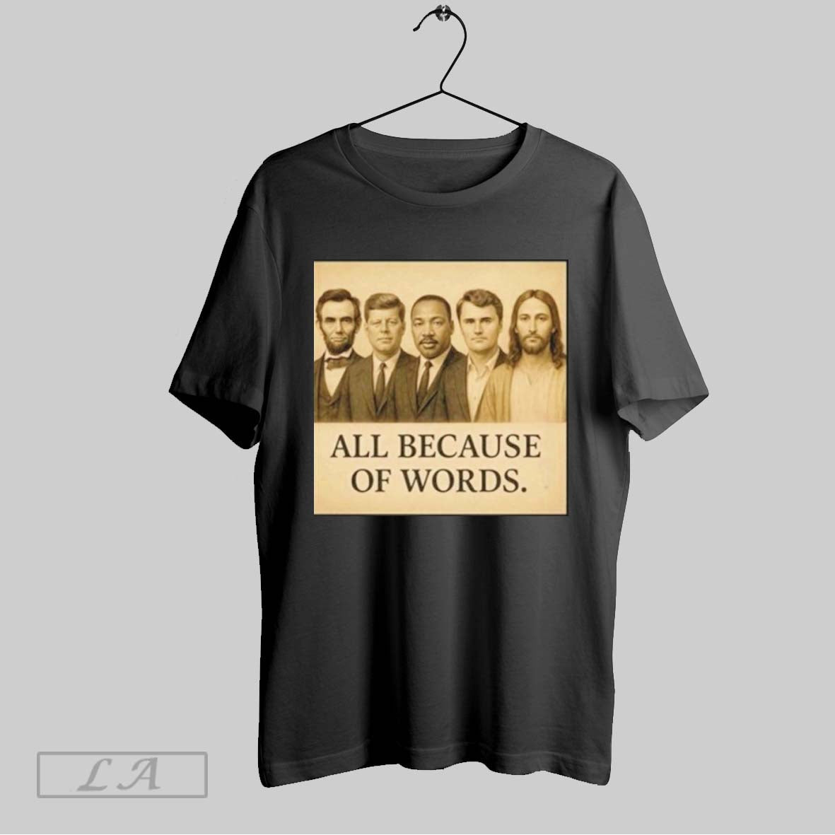 Original Charlie Kirk All Because Words Sweatshirt Exclusive Design