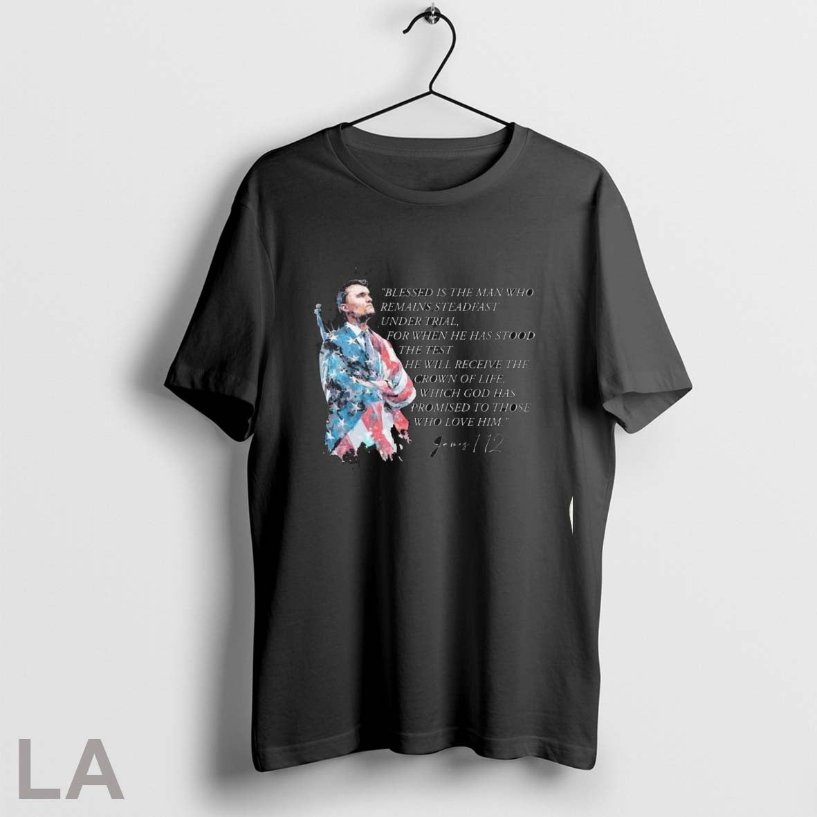 Original Charlie Kirk Biblical Verse Blessed Is Who Remains Steadfast