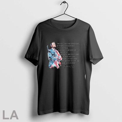 Original Charlie Kirk Biblical Verse Blessed Is Who Remains Steadfast