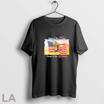 Original Charlie Kirk Land Free Home Brave American Flag Sweatshirt