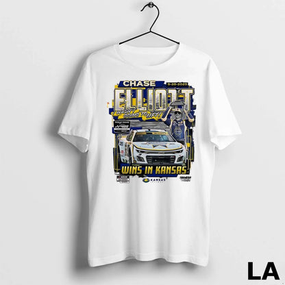 Original Chase Elliott 9 2025 Kansas 2 Race Win Tee Retro Gift