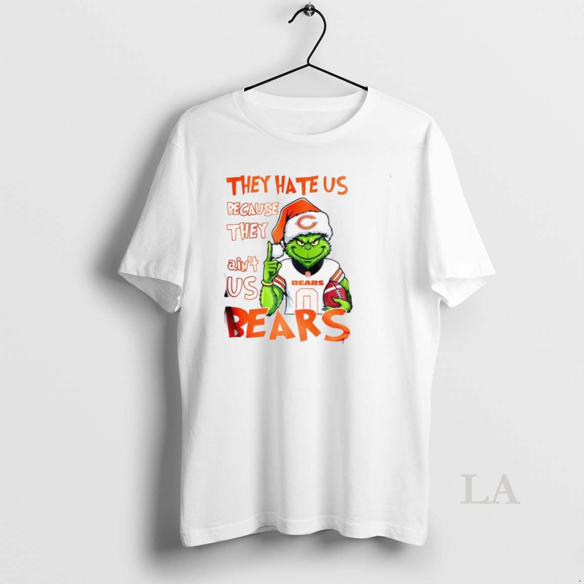 Original Chicago Bears Grinch They Hate Us Because They Aint Us Bears