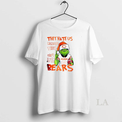 Original Chicago Bears Grinch They Hate Us Because They Aint Us Bears