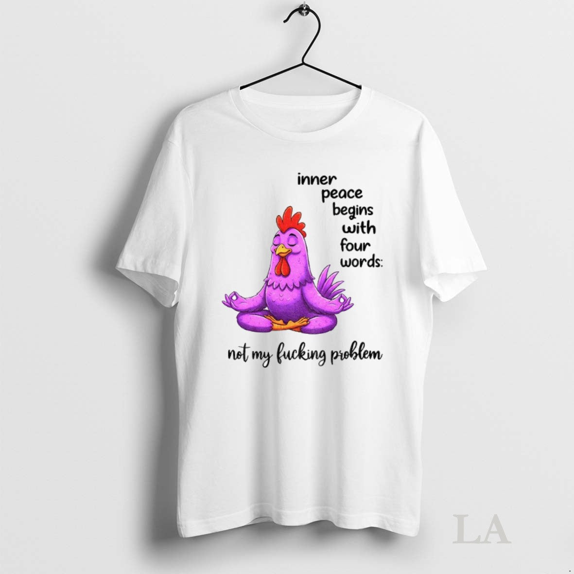 Original Chicken Yoga Inner Peace Begins Four Words Not My Fucking
