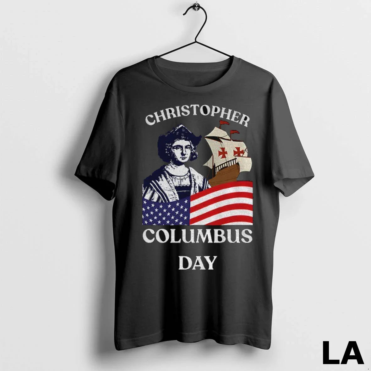 Original Christopher Columbus Day American Flag Political 2025 Long