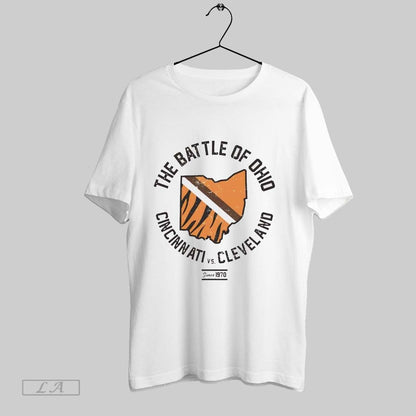 Original Cincinnati Vs Cleveland Battle Ohio Ladies Shirt Trendy Look