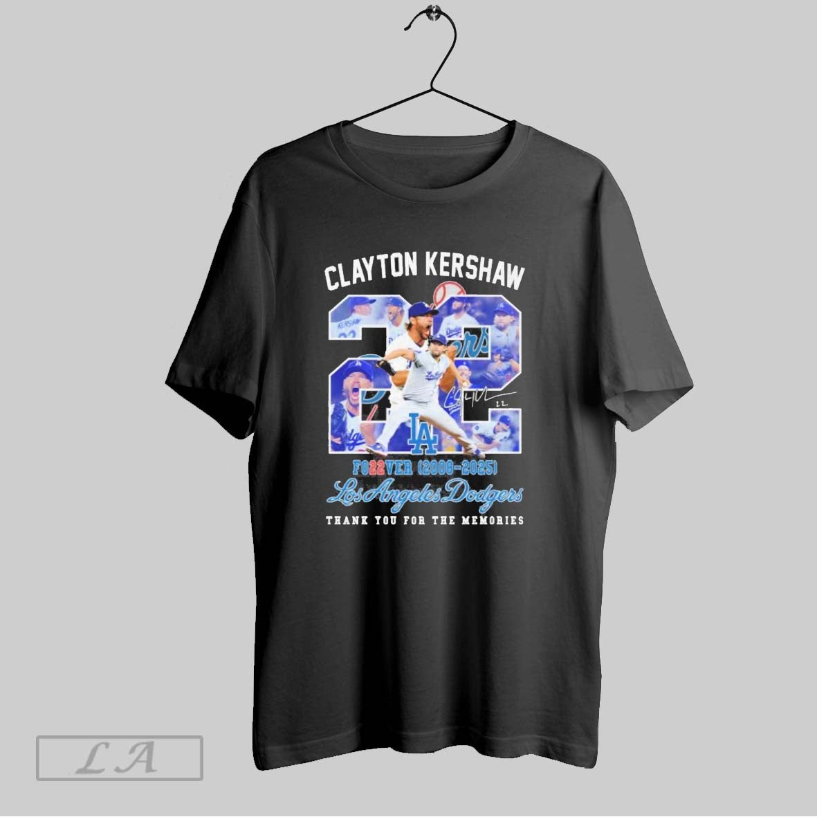 Original Clayton Kershaw Forever 2008 2025 Thank You Memories Tee