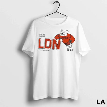 Original Cleveland Browns Hometown To London Ldn Mascot Ladies Hoodie