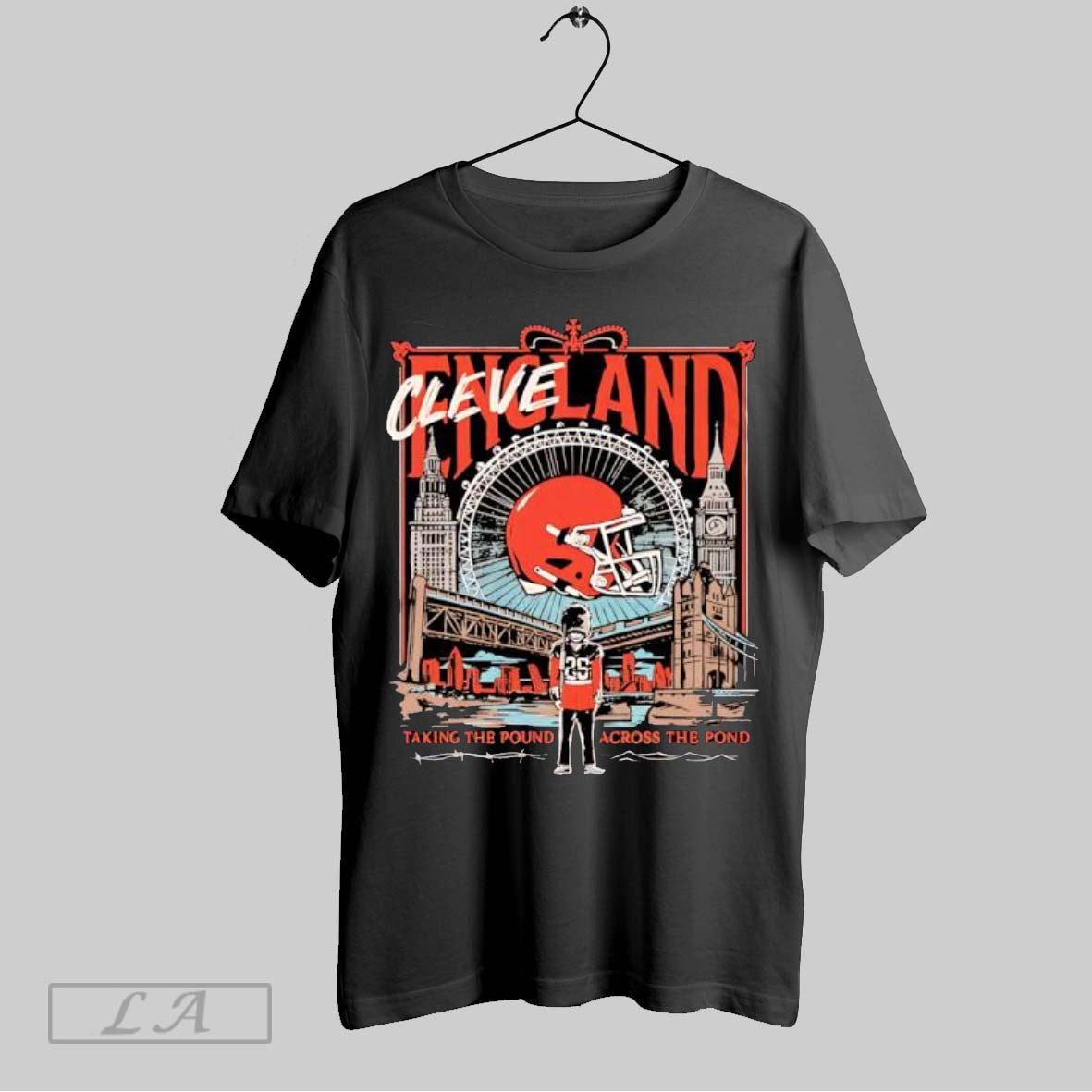 Original Cleveland England Taking Pound Across Pond Hoodie Classic Art