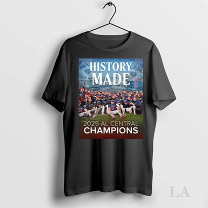 Original Cleveland Guardians History Made 2025 Al Central Champions