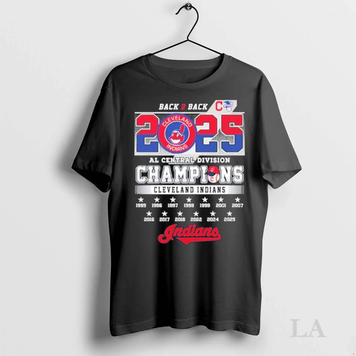 Original Cleveland Indians Back 2 Back Al Central Division Champions