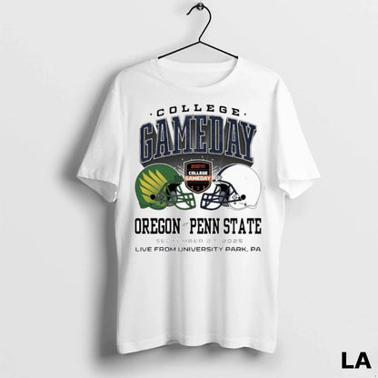 Original College Gameday 2025 Oregon Vs Penn State Duel Helmet Hoodie