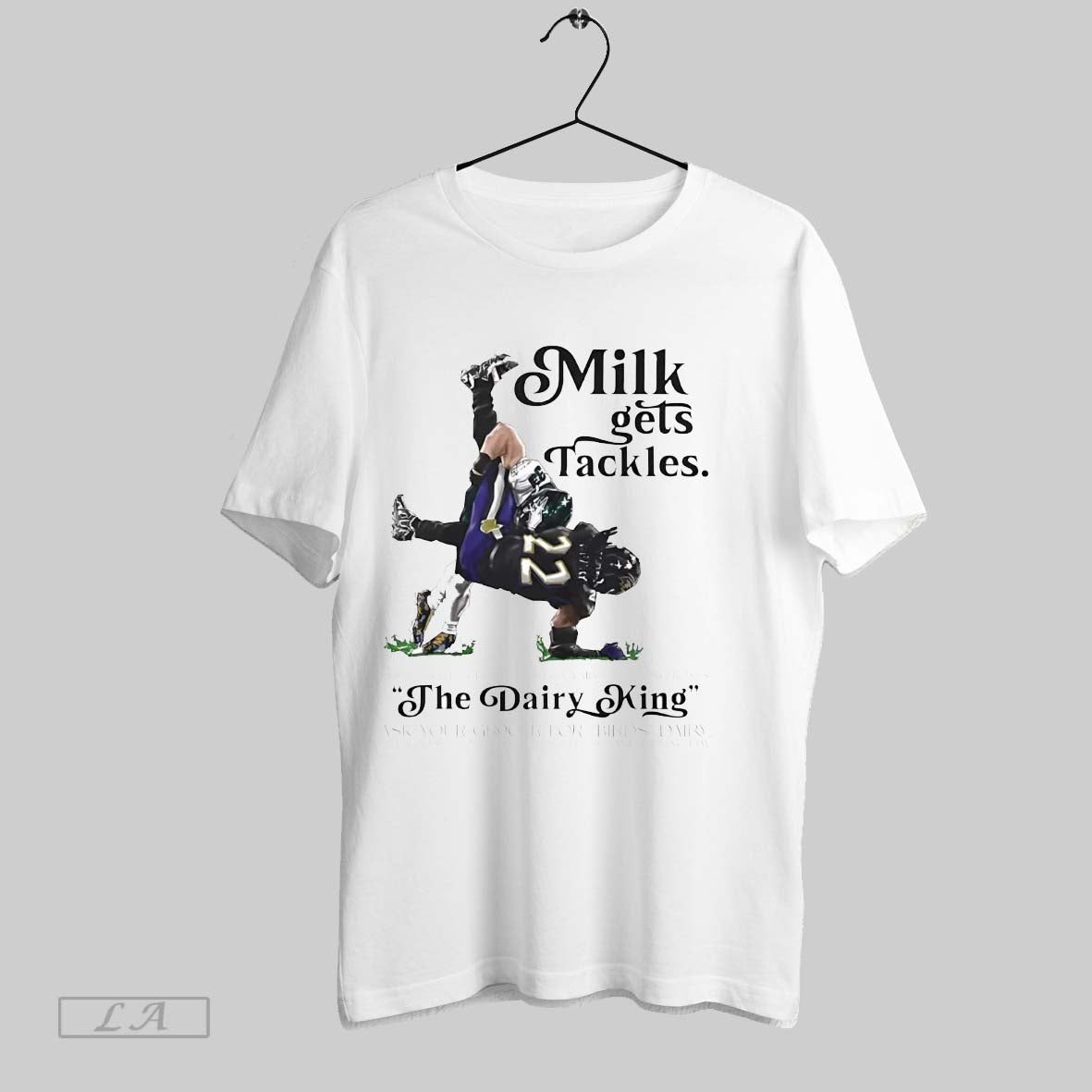 Original Cooper Dejean Milk Gets Tackles Lamar Jackson Dairy King Tee