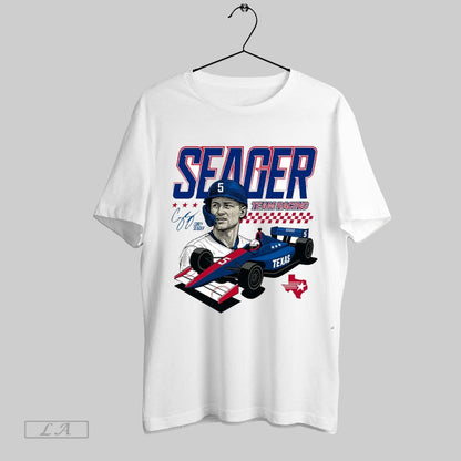Original Corey Seager Team Racing Signature Texas Rangers Tank Top