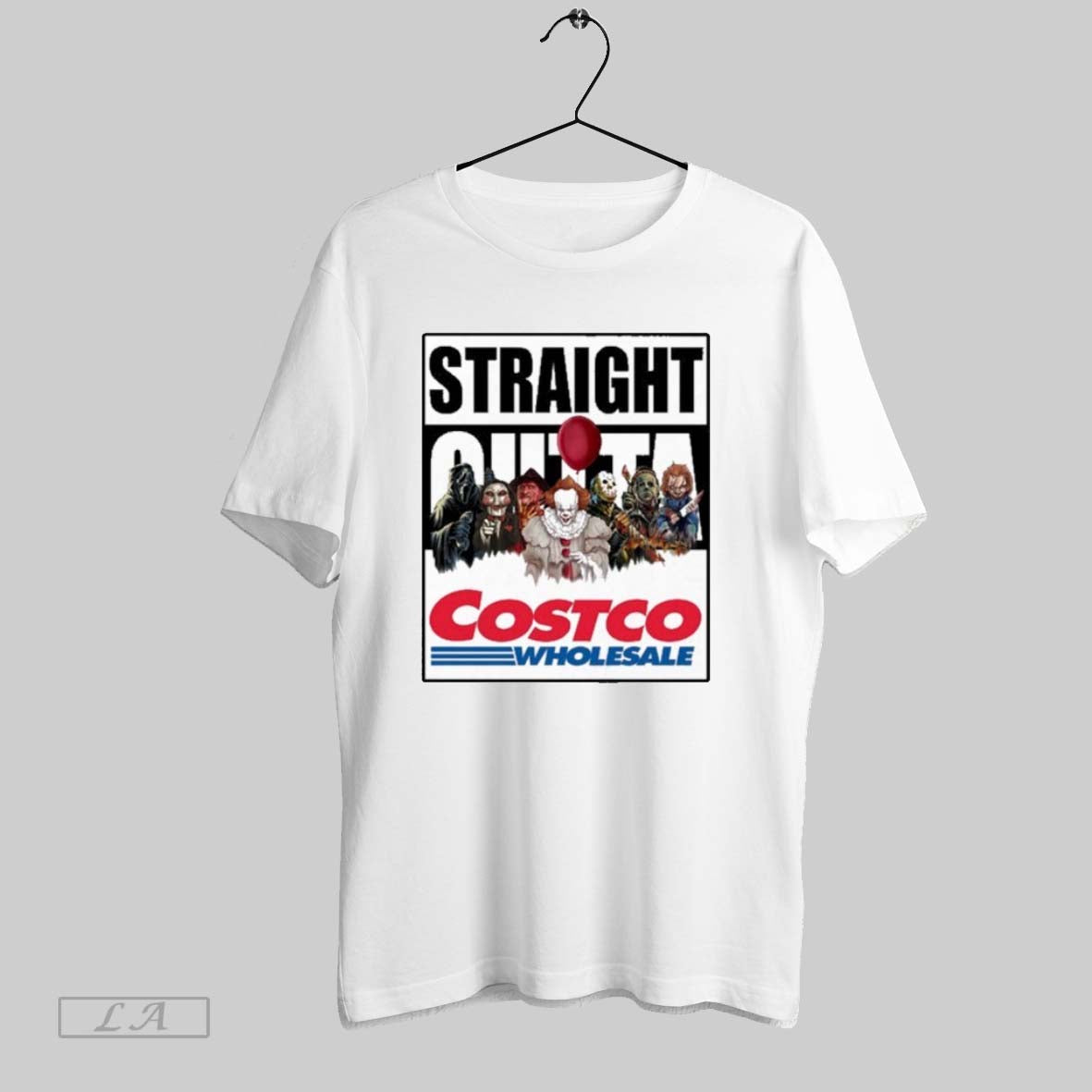 Original Costco Logo Straight Outta Horror Film Halloween TShirt