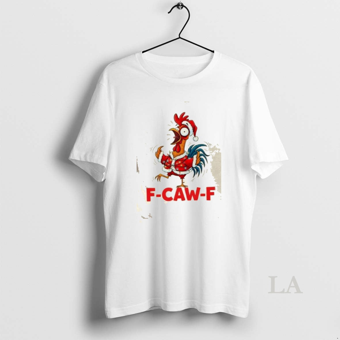Original Crazy Chicken Cartoon F Caw F Santa Chrismas Long Sleeve