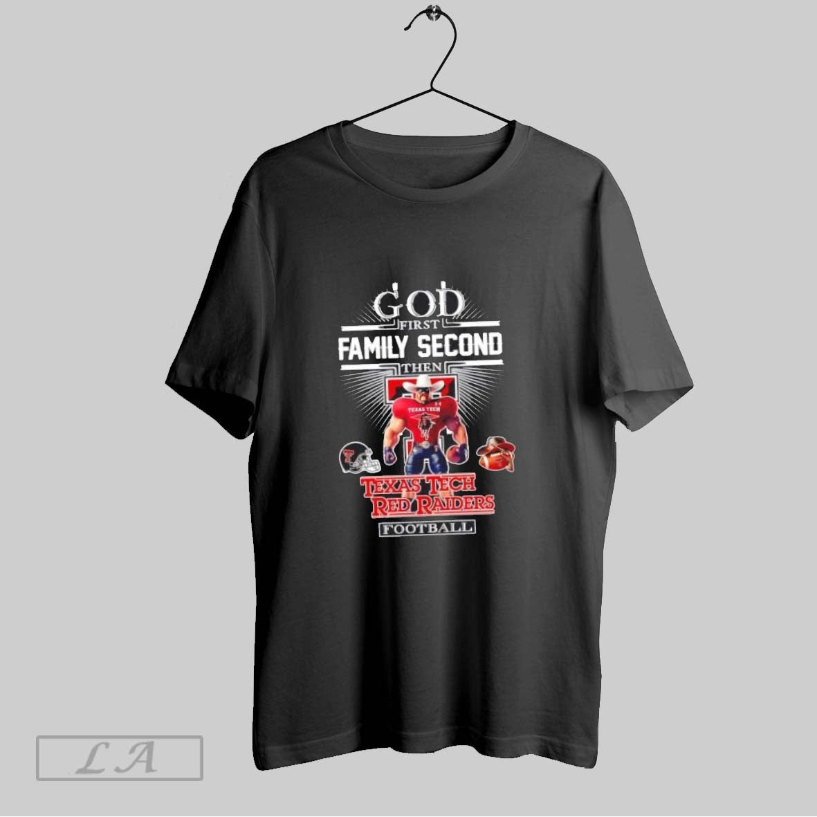 Original Cross God First Family Second Then Texas Tech Red Raiders
