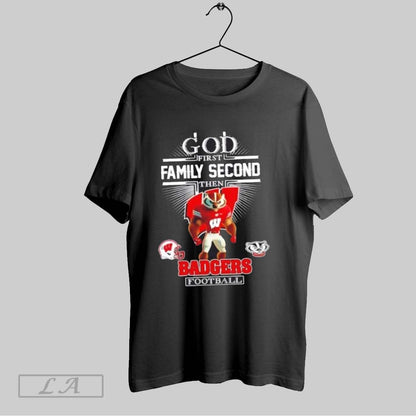 Original Cross God First Family Second Then Wisconsin Badgers