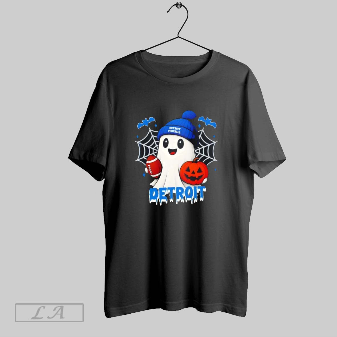 Original Ghost Football Detroit Lions Happy Halloween Tee Trendy