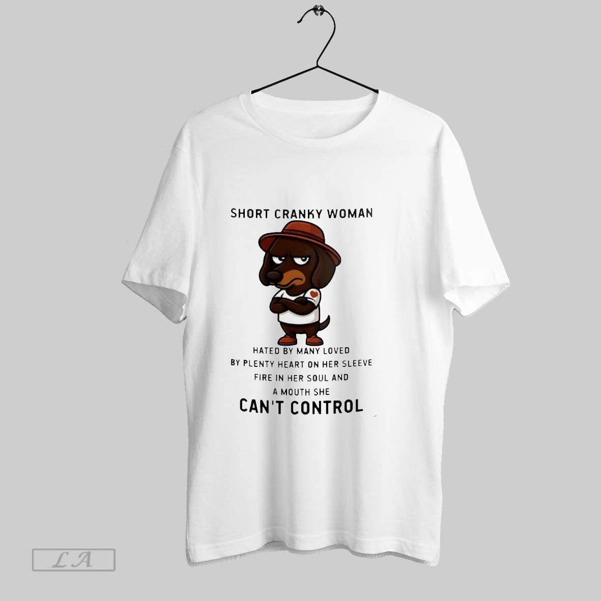 Original Dachshund Short Cranky Mouth She Cant Control Hoodie Premium