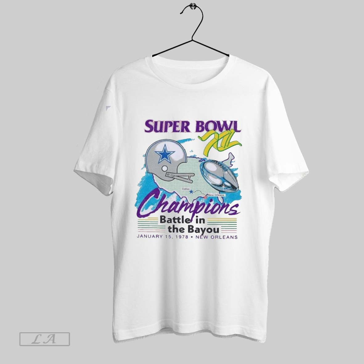 Original Dallas Cowboys Super Bowl Xii Champions Battle Bayou Shirt