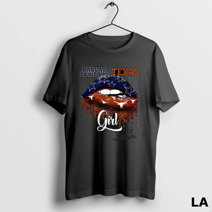 Original Dallas Cowboys X Texas Longhorns Lips Shirt Elegant