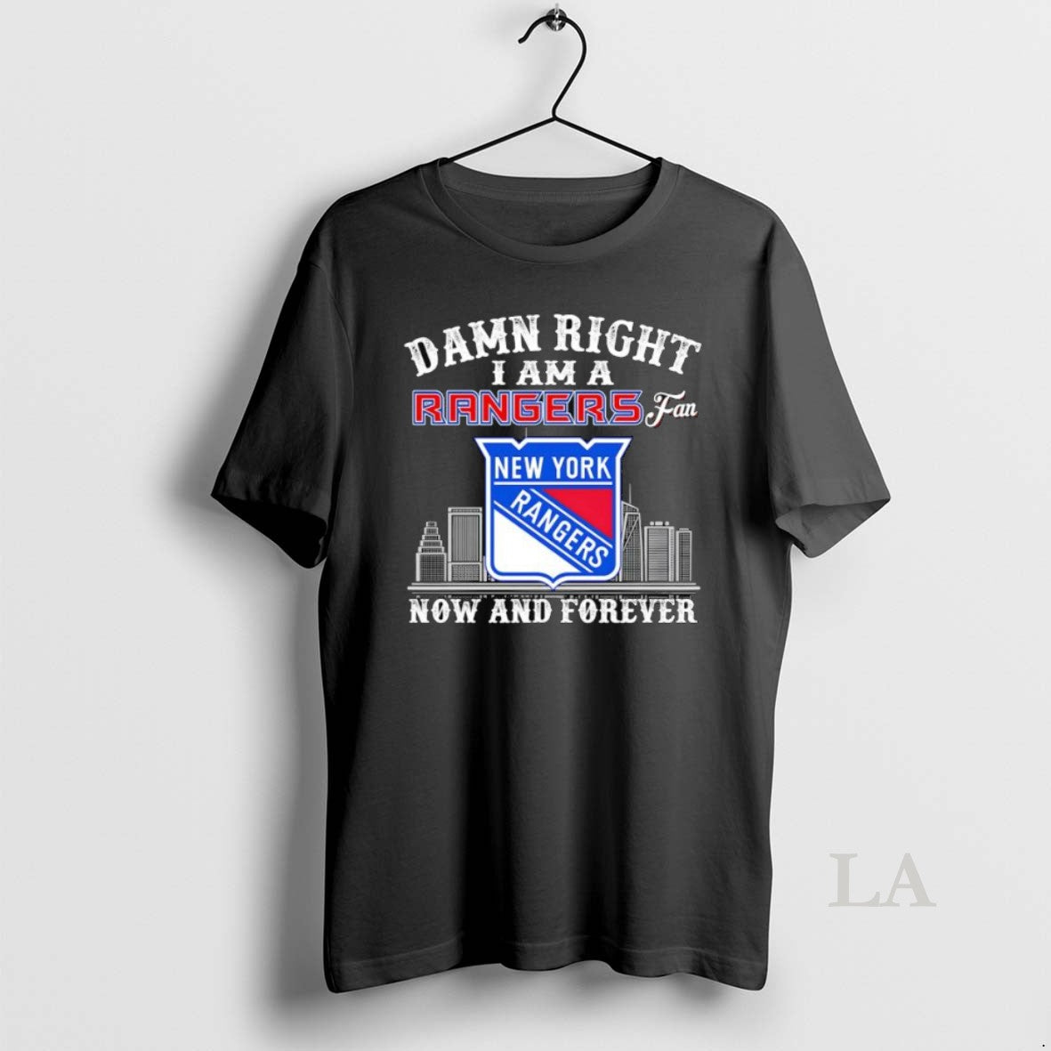 Original Damn Right I Am New York Rangers Now And Forever Logo Hoodie