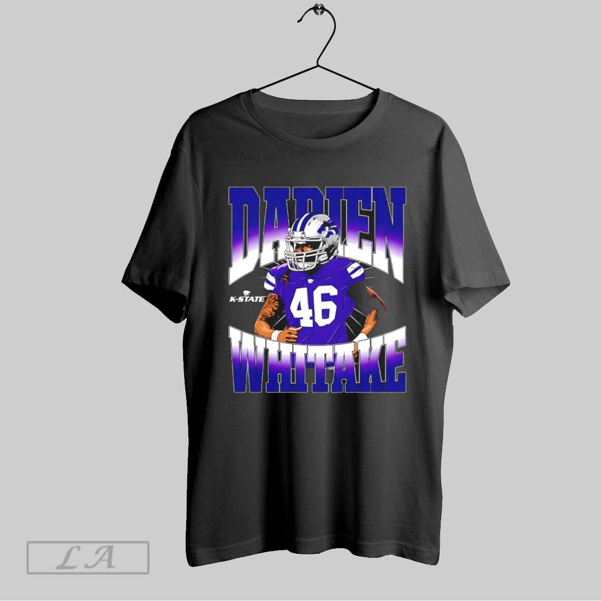 Original Darien Whitaker 46 Kansas State Wildcats Football TShirt