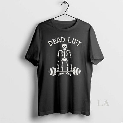 Original Dead Lift Skeleton Gym TShirt Designer Style