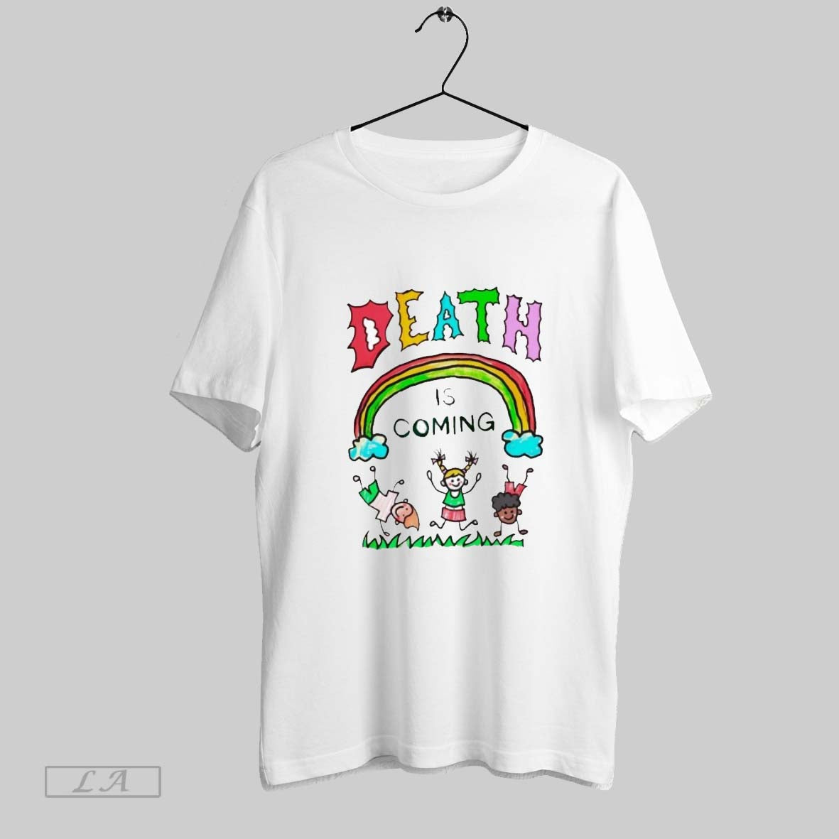 Original Death Is Coming Rainbow Ar Hoodie Modern Fashion
