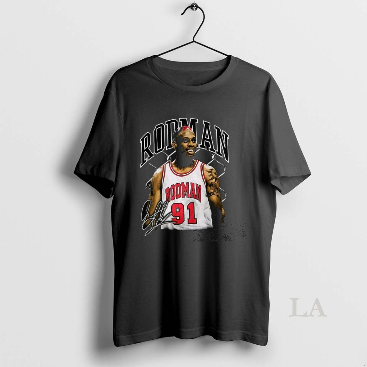Original Dennis Rodman 91 Worm Signature Tee Exclusive Merch